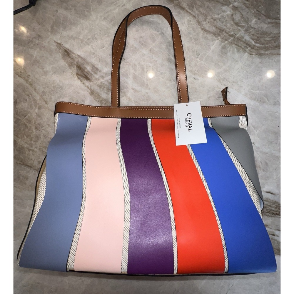 Cheval Firenze Italian Leather Wave Bag NWT
